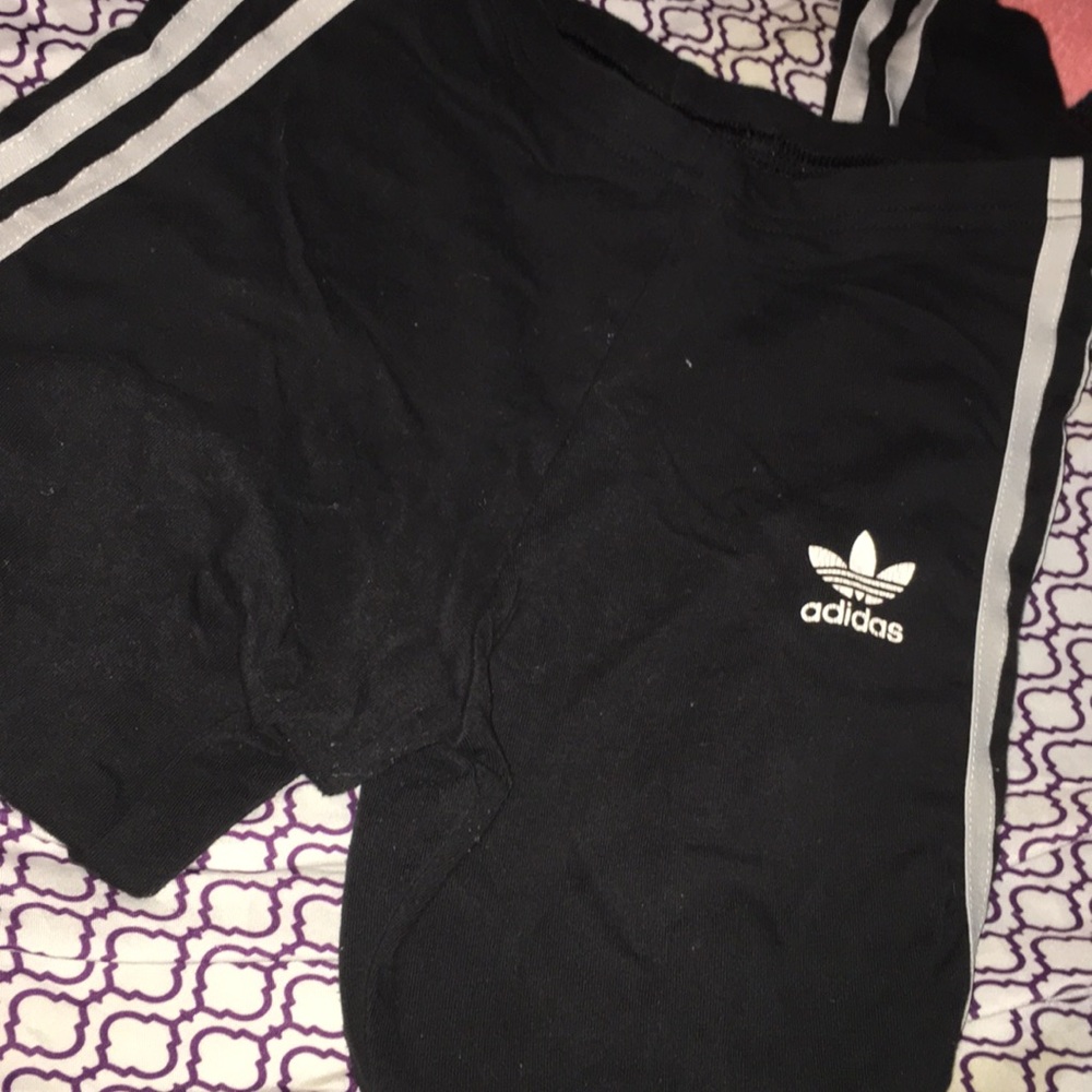 Black and White Adidas Leggings
